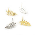 10pcs/lot 15x13mm Matte Silver Color Gold Color Leaf Ear Hooks Earring Wires for Handmade Women Fashion Jewelry Earrings