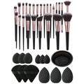 Hot Sale Private Label 38 Pcs Make up Brush Set Beauty Tools Plastic Handle Makeup Brush Set Kit With Puff Sponge