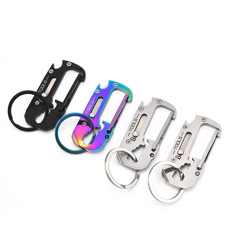 Portable Stainless Steel Mini Keychain Multi-Tool With Fold Knife for Camping for Outdoor Enthusiasts