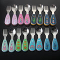 Trend Products Children Stainless Steel Cutlery Set Lovely Cartoon Handle Customized Kids Cutlery Set Flatware Spoon Set