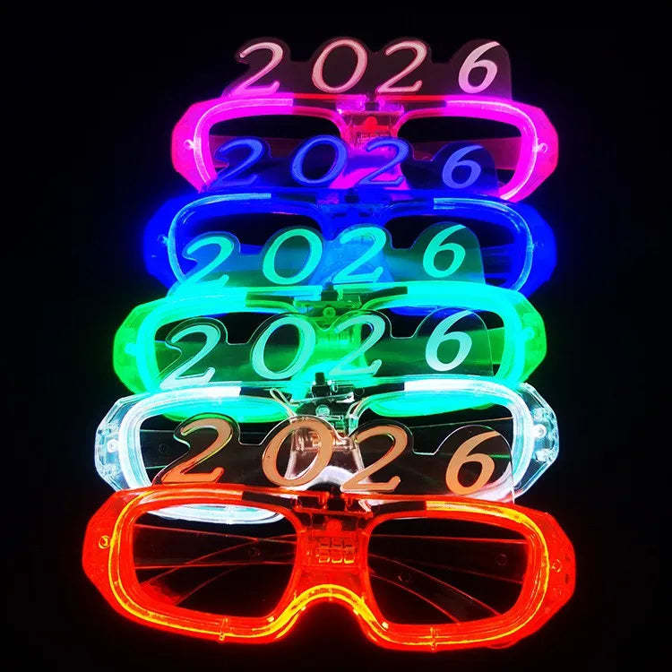 Factory Direct High Quality LED Glasses New Year Carnival Christmas Party Supplies Plastic Luminous Glasses Graduation Easter