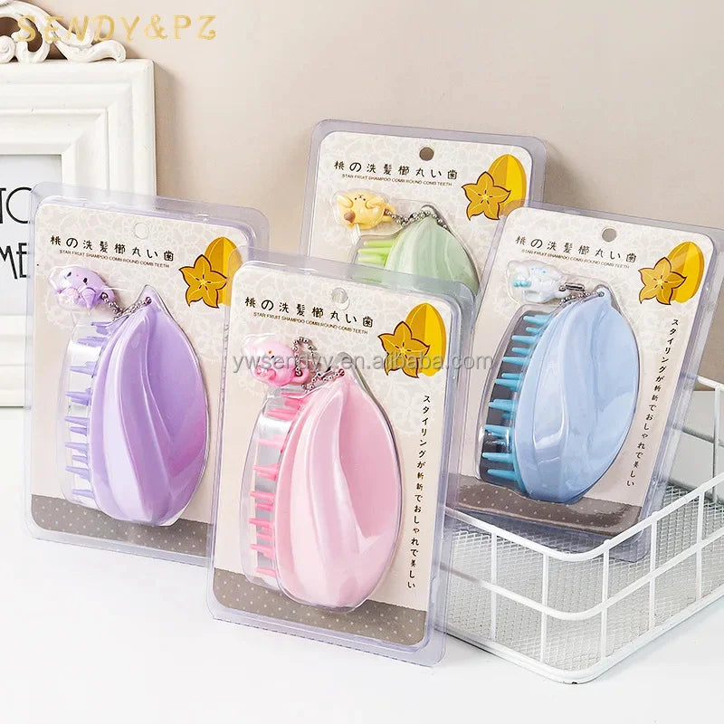 Soft Silicone Scratch Head Cleaning Scalp Hair Massage Combs Wash Hairs Shampoo Brushes for Women Girls Comb
