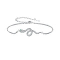 925 Sterling Silver Luxury Spirit Snake Bracelet Lobster Clasp Chain Pave Setting CZ for Women Trendy Fine Jewelry SCB261