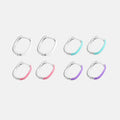 Colorful Glue Earrings 925 Sterling Silver White Pink Cyan Purple Drop Glue Earring for Women Fine Jewelry Wholesale