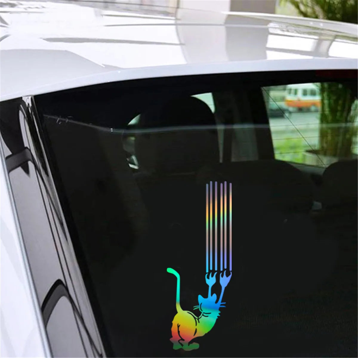 Cat Kitten Claw Scratching Removable Stickers Car Window Wall Vinyl Decal Gift Die Cut Decals Laptop Window Glass