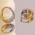 New Trendy 18K Gold Plated Stainless Steel Woman Jewelry Waterproof Non Tarnish Loop Hoops Earrings