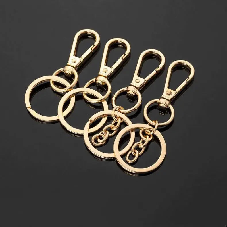 Metal Lobster Claw Spring Clasp Snap Hook Key Ring Bulk Keychain for Crafts Key Jewelry DIY Snap Swivel Clasps Clip Accessories