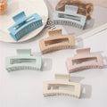 8.7cm Eco-friendly Recycled Wheat Straw Hair Claw Korean Fashion Square Hair Clips Sustainable Accessories for Women Custom Logo