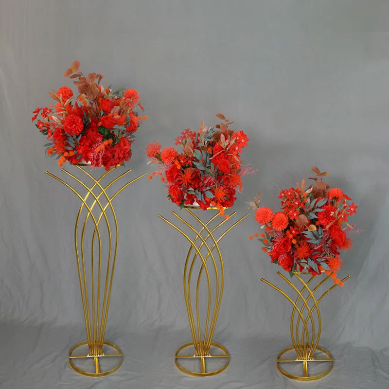 S-HB2 Wholesale  Plants Flower Stand Metal Wedding Decoration Metal Table Vase