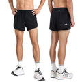 Men's Custom Logo Printed 2-in-1 Zip Pocket Train Shorts Comfortable Nylon Athletic Marathon Running Pants Elastic Waist New Gym