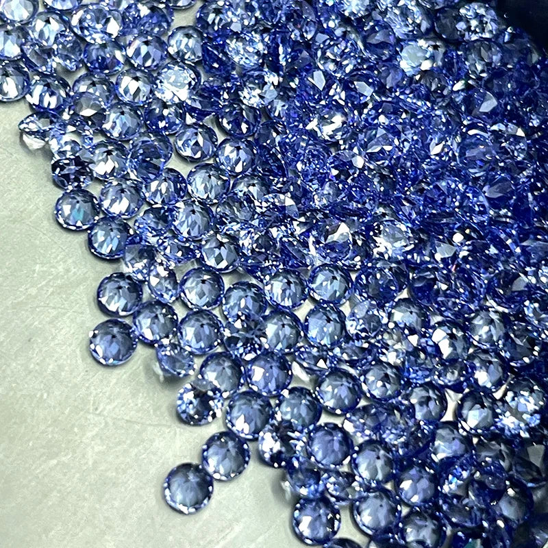 Starsgem Lab Sapphire Melee Size Wholesale Lab Grown Gemstone Round Shape Loose  Blue Czochralski  Sapphire for Jewelry