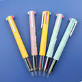 Promotional 5 Color Pen Japanese and Korean Stationery Multicolor Pen 5 in 1 Student Pen