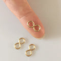 Permanet Jewelry Eye Ring Hook 14K Gold Filled for Bracelet Necklace Non Tarnish Infinity Clasp