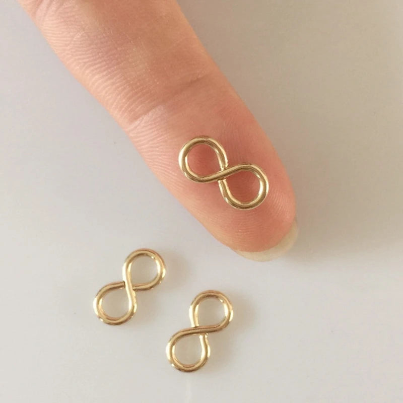 Permanet Jewelry Eye Ring Hook 14K Gold Filled for Bracelet Necklace Non Tarnish Infinity Clasp