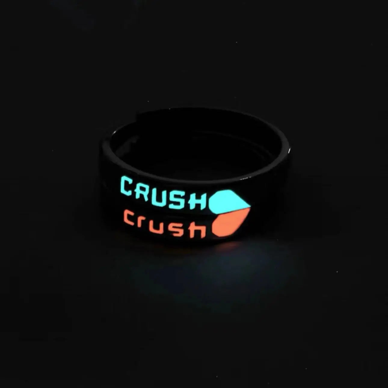 Anillos De Pareja Platinum Plated Wedding Luminous Crush Couple Ring for Men Women Glow in the Dark Adjustable Open Zircon Ring
