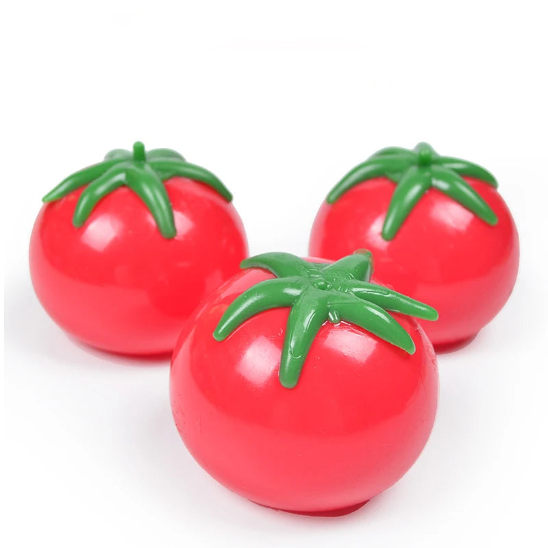 Promotional Toy TPR Tomatoes Stress Relieve Tomato Vent Water Ball Tomato Anti Stress Ball Release Stress Squeeze Ball Toy