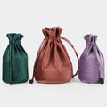 Custom Logo Velvet Small Drawstring Dust Bag Pouch for Jewelry Candles Crafts Gift Packaging