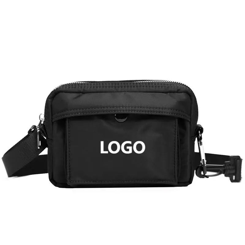 SG0367  Luxury Black Small Crossbody Bag for Men Custom Adjustable Quality Crossbody Bags with logo Low Moq
