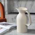 Merlin Living Nordic Milk Color Porcelain Kettle Shape With Handle Vase Ceramic Matte Modern Home Decor With Vases Flower MegaBDM