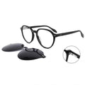 DOISYER Unisex Classic Acetate Optical Eyeglasses Pilot Style UV400 Polarized Magnetic Clip Sunglasses Frames for Men Women