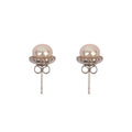 Freshwater Pearls Earrings Women Wholesale Pearl Rhinestone Dangle Crystal Earring Fresh Water Pearl Earrings with 925