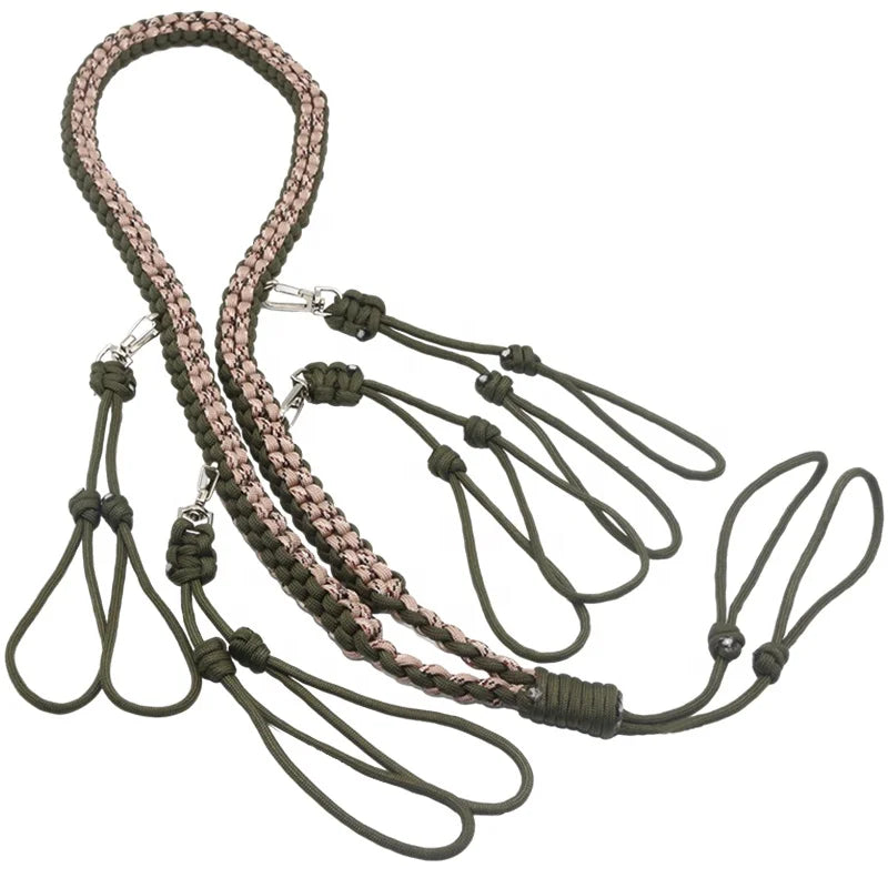 Other Hunting Products 550LBS Paracord Duck Goose Calls Lanyard with 10 Adjustable Loops & 4 Removable Clips