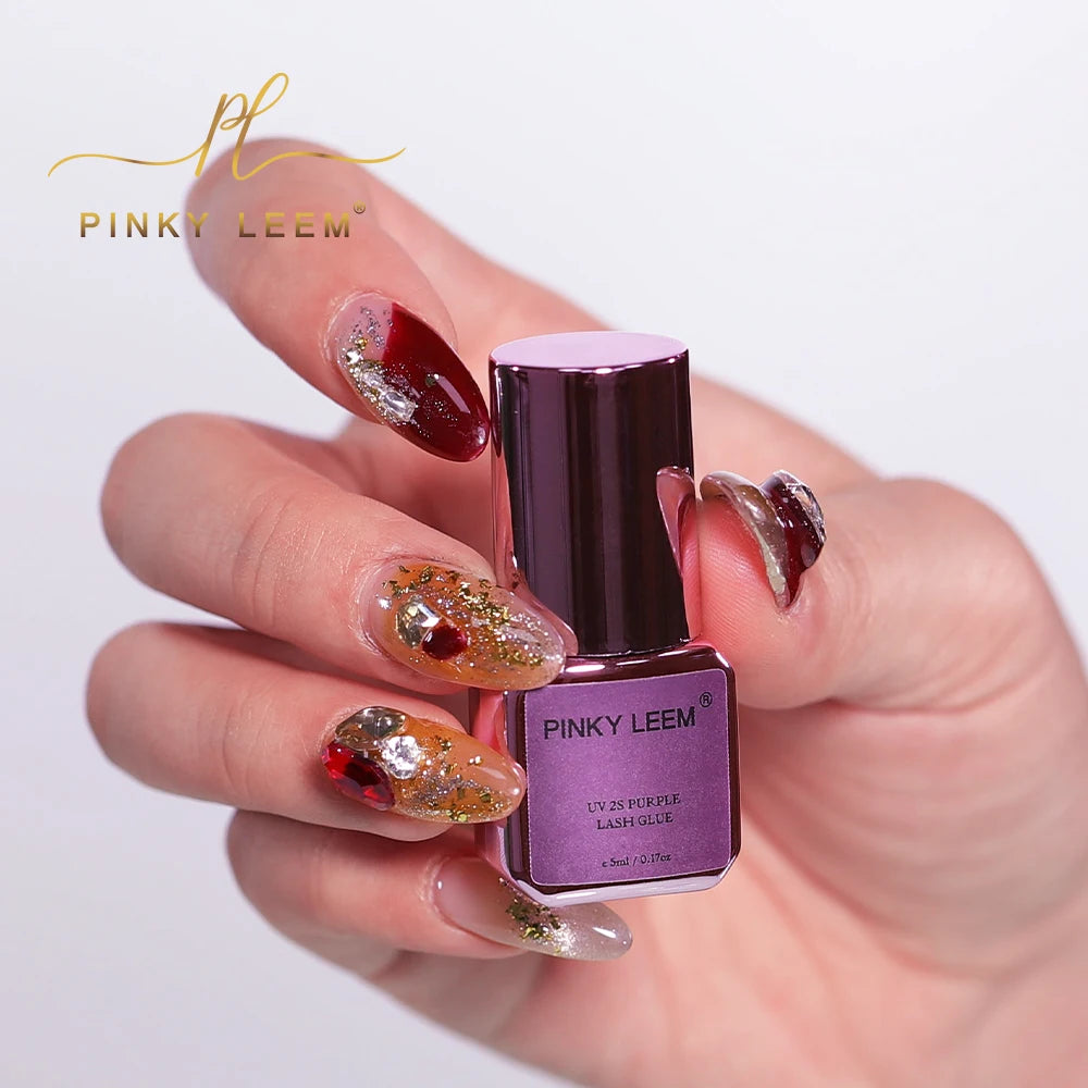 Pinky leem Wholesale 5ml 10ml Waterproof Oil Proof Eyelash Extensions Glue Bond and Seal UV Lash Glue