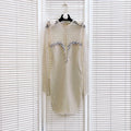 Ladies Party Model Style Stretch Colorful Crystals Mesh Diamond Decorations Slim Diamond Dress