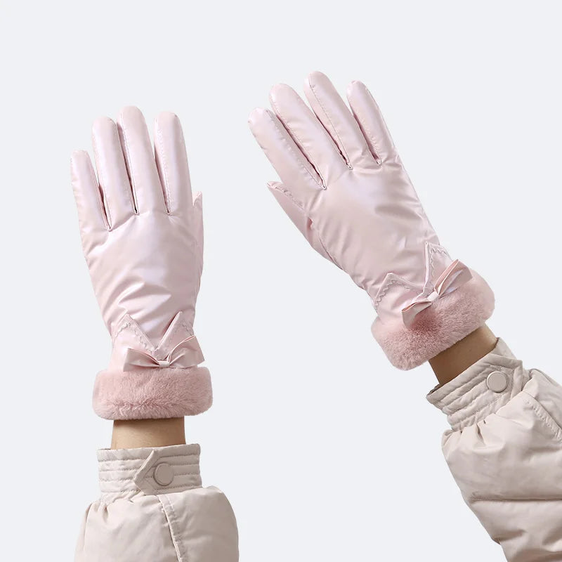 Cheap Girls Hand Warmer Cycling Thermal Women Winter Waterproof Gloves With Touch Screen