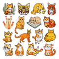 Factory Sell Iron on  Embroidery  Cute  Yellow  Cat Patch for Decoration
