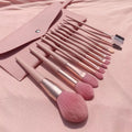 Wood Premium Synthetic Personalized Wholesale Your Own Brand Pink Custom Logo Private Label Professional Makeup Brush Set