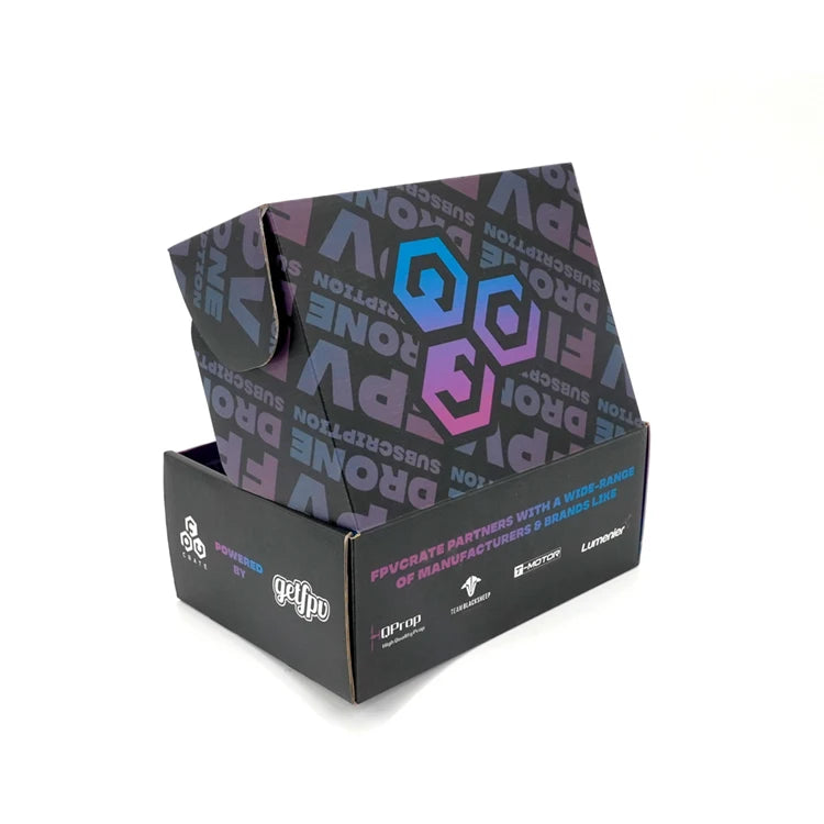 Custom Logo Black Printed Paper Packaging Box Luxury Clothing Apparel Shipping Boxes for Retail Brand