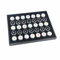 Acrylic Round Box Counter Exhibition Transparent Bare Stone Box Bare Diamond Color Jewel Box Tray Display with Cover