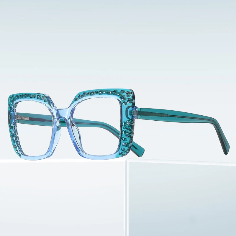Designer Women Eyeglasses Frame Oversized Optical Glasses Custom Logo Designer Eyewear Optical Frame