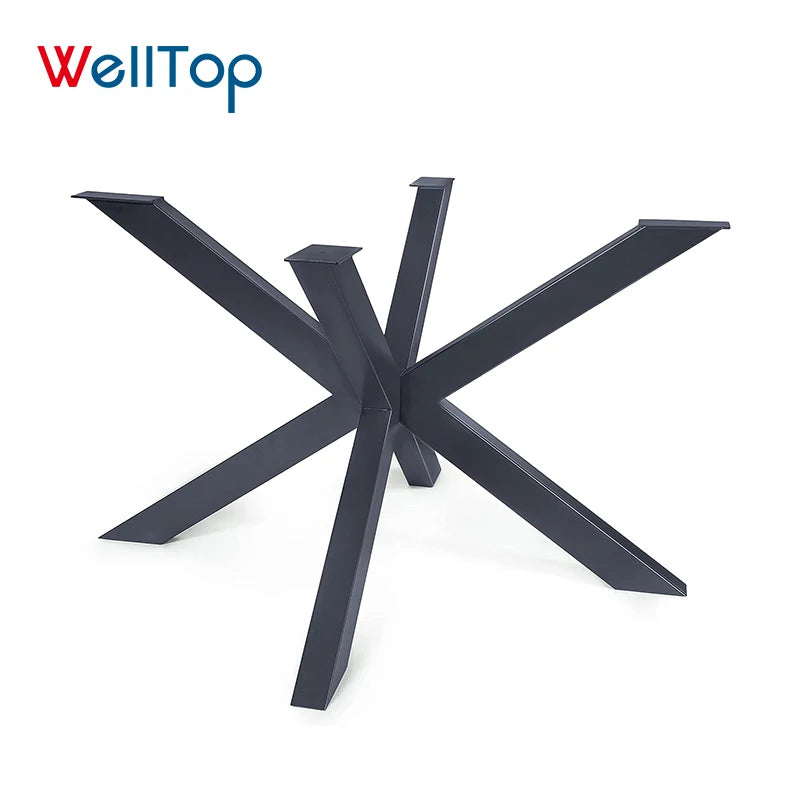 Wholesale Black Iron Spider Table Legs for Hospital and Kitchen Use Modern Design Metal Furniture Legs