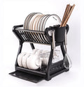 Double Layer Dish Drying Rack Over Sink Organizer Dish Dryer Rack Cup Holder Utensil Holder With Sink for Kitchen Supplies