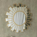 65CM Simple Style Bathroom Circle Framed Wall Mirrors Durable Using Generous Decor Natural Color Wall Mirror for Living Room