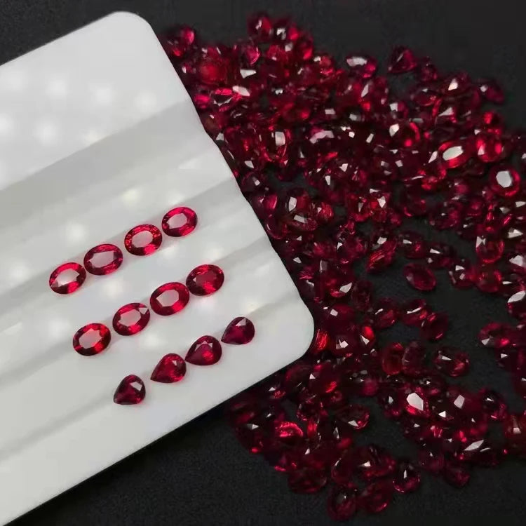 Oval Shape 3x2mm~ 6x4mm Good Quality Loose Faceted Pigeon Blood Gemstones  for Sale & Making Jewelry Natural Ruby