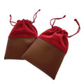 Custom Color Soft Velvet Drawstring Gift Bags Leather Jewelry Pouches With PP String