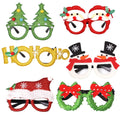 Cheap Paper Red/Green Cartoon Christmas Diffraction Novelty Glasses Frames Fashion New Merry Christmas Funny Party Glasses