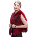 MWFur Raccoon Fur Coat Fur Vest for Girl Raccoon Waistcoat Short Dyed Color Fashion Fox Fur Vest Sleeveless Women