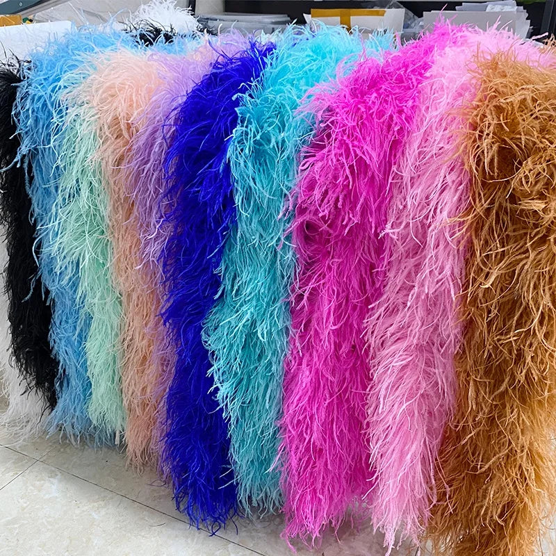 Ostrich Feather Boa 6 Ply- 10plys for Dance Wedding Costumes