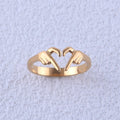 2026 New Anillo Customized love Heart Shape Stainless Steel Open Adjustable Rings