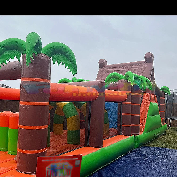 Amusement Park Kids Entertainment Bouncy House Bouncing Castle Jumper Commercial Bounce House Inflatable Jungle Obstacle Course