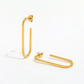 JOOLIM Jewelry PVD 18K Gold Plated Plain Gold Plated Tube Hoop Earring Customized Earring Factory Supply