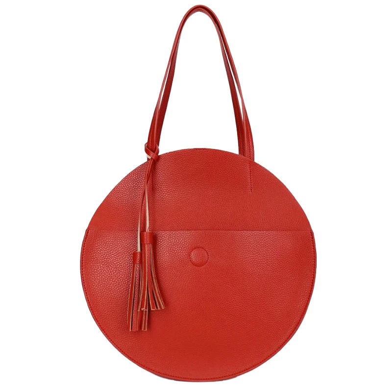 Custom Logo Portable Fashion Mini Soft PU Faux Tote Bag Tassel Waterproof Leather Zipper Closure Embroidery Chain Decoration