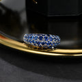 Gemstone  Natural Blue Sapphire Genuine 18k Gold  Ring for Women Fashion Jewelry