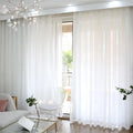 XinLan Luxury Different Curtain Types Super Soft Chiffon Solid White Tulle Curtains for Living Room