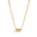 J&D Modern Minimalist Ladies 18K Gold Plated Stainless Steel Two Tone Simple Clasp Paperclip Chain Necklace Dainty Jewelry