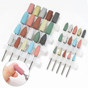 Nail Drill Bits Set 5pcs/set Silicone Rubber Polishing Head Electric Manicure Drill Accessories for Gel Nail Removal